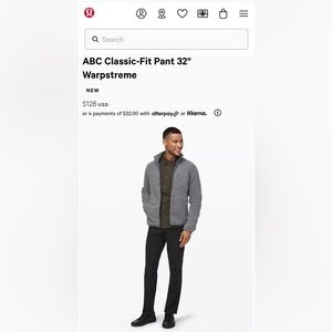 Men’s Lululemon Warpstreme Pants